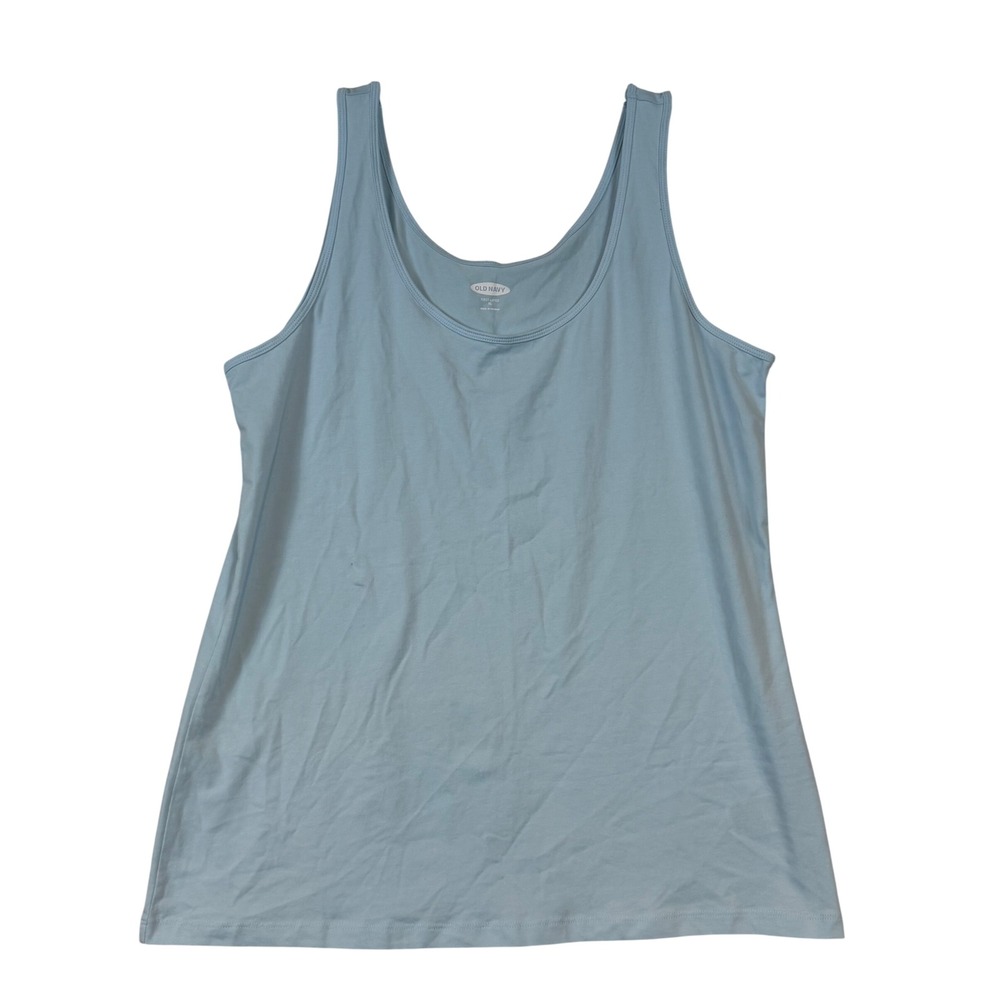 Old Navy First-Layer Tank Top Womens XL Light Blue Scoop Neck Cotton Layering